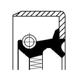 Shaft Seal, wheel hub CORTECO 12014351B