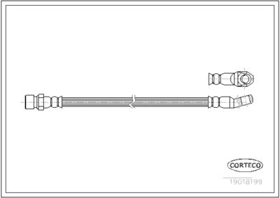 Brake Hose CORTECO 19018199