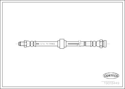 Brake Hose CORTECO 19018449