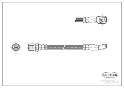Brake Hose CORTECO 19018464
