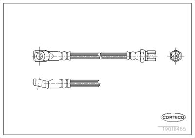 Brake Hose CORTECO 19018465