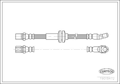 Brake Hose CORTECO 19018472