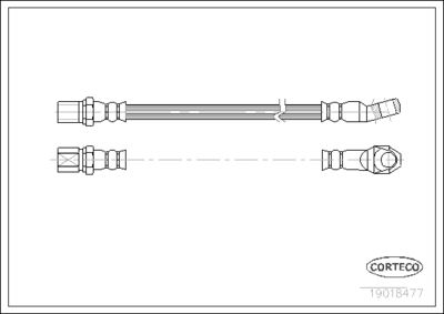 Brake Hose CORTECO 19018477