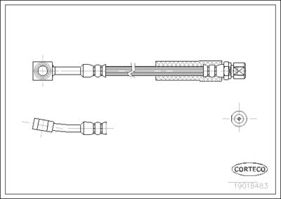Brake Hose CORTECO 19018483