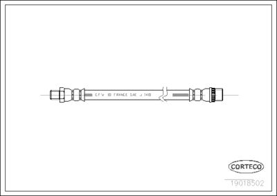 Brake Hose CORTECO 19018502