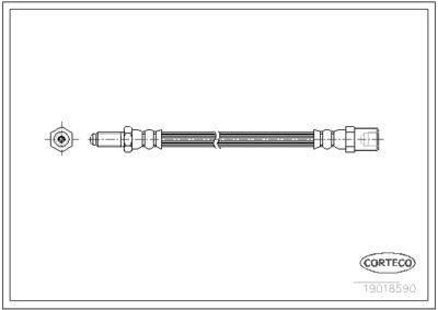 Brake Hose CORTECO 19018590