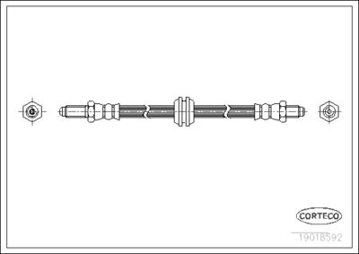 Brake Hose CORTECO 19018592