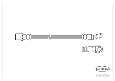 Brake Hose CORTECO 19018596