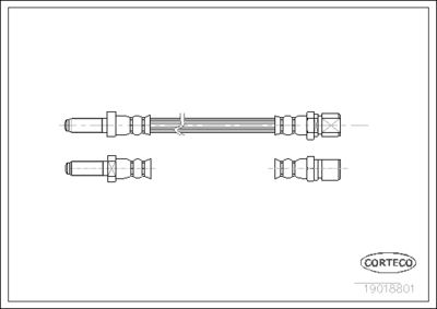 Brake Hose CORTECO 19018801