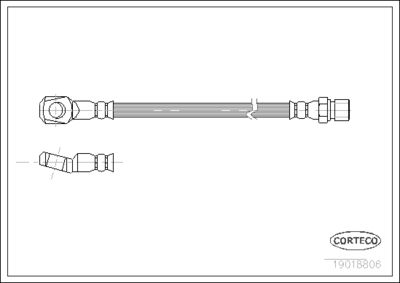 Brake Hose CORTECO 19018806