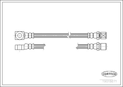 Brake Hose CORTECO 19018871