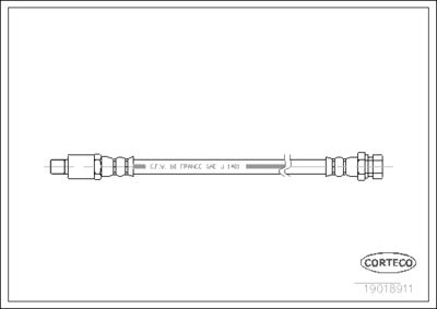 Brake Hose CORTECO 19018911