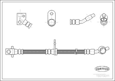 Brake Hose CORTECO 19019011