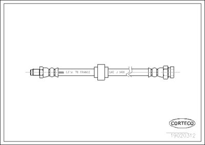 Brake Hose CORTECO 19020312