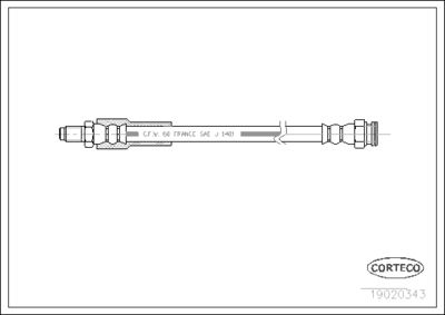 Brake Hose CORTECO 19020343