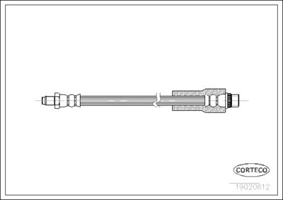 Brake Hose CORTECO 19020612