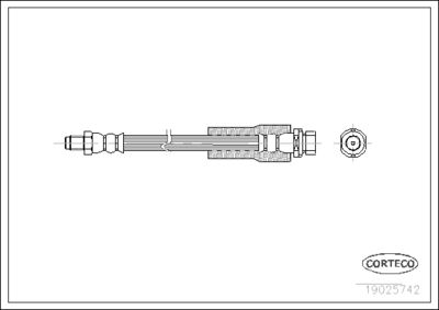 Brake Hose CORTECO 19025742