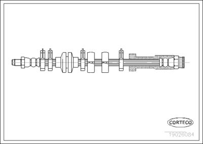 Brake Hose CORTECO 19026084