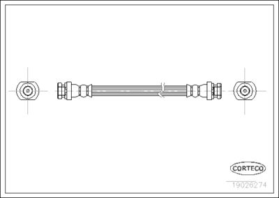 Brake Hose CORTECO 19026274