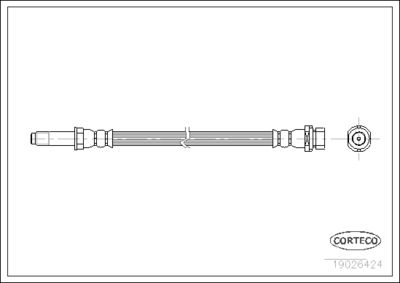 Brake Hose CORTECO 19026424