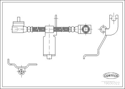 Brake Hose CORTECO 19030322