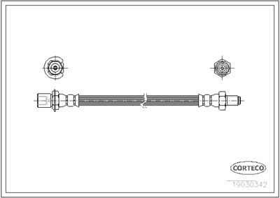 Brake Hose CORTECO 19030342