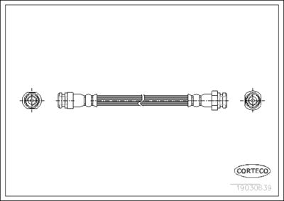 Brake Hose CORTECO 19030369
