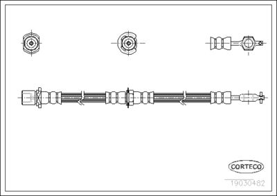 Brake Hose CORTECO 19030482