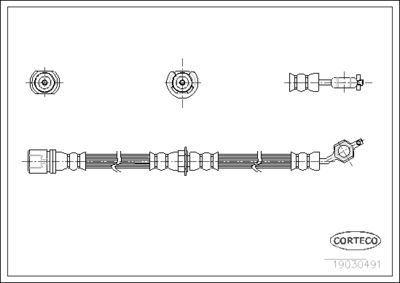 Brake Hose CORTECO 19030491