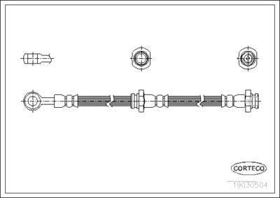 Brake Hose CORTECO 19030504