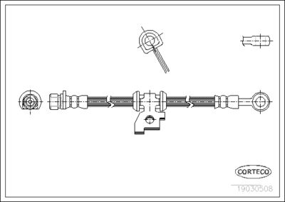 Brake Hose CORTECO 19030508
