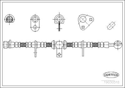 Brake Hose CORTECO 19030518