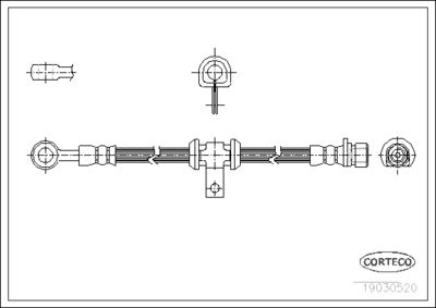 Brake Hose CORTECO 19030520