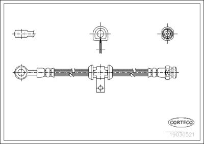 Brake Hose CORTECO 19030521