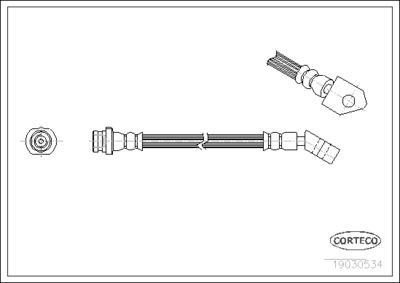 Brake Hose CORTECO 19030534