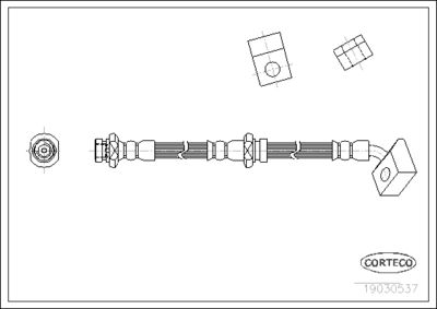 Brake Hose CORTECO 19030537