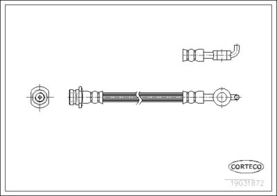 Brake Hose CORTECO 19031872