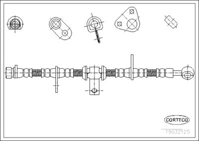 Brake Hose CORTECO 19032125