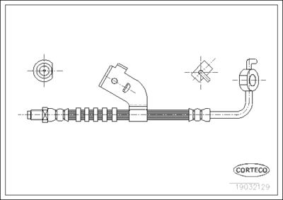 Brake Hose CORTECO 19032129