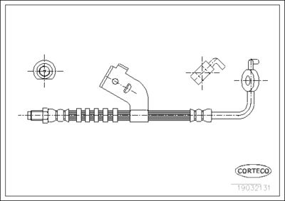 Brake Hose CORTECO 19032131