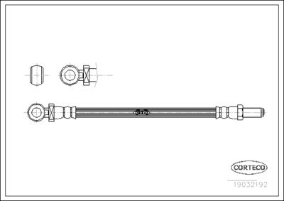 Brake Hose CORTECO 19032192