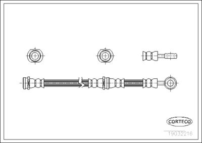 Brake Hose CORTECO 19032216