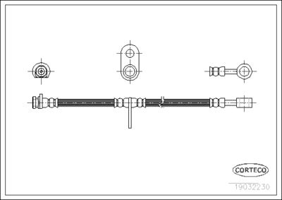 Brake Hose CORTECO 19032230