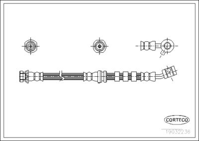 Brake Hose CORTECO 19032236