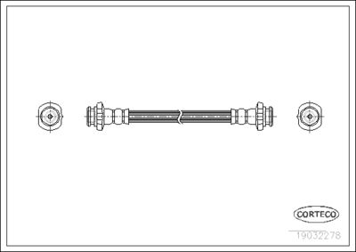 Brake Hose CORTECO 19032278