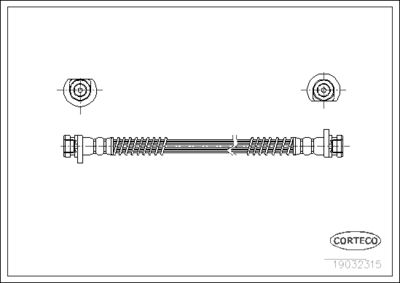 Brake Hose CORTECO 19032315