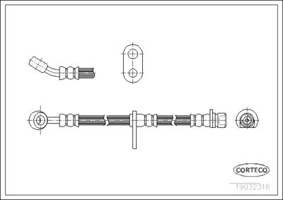 Brake Hose CORTECO 19032316