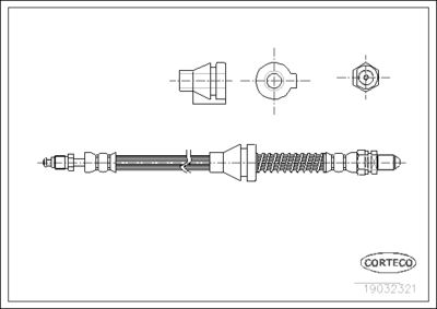 Brake Hose CORTECO 19032321