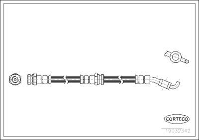 Brake Hose CORTECO 19032342