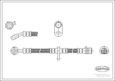 Brake Hose CORTECO 19032345